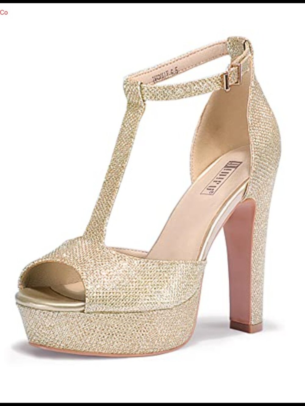 Women's Platform Chunky High Heels Peep Toe T-Strap Sandals